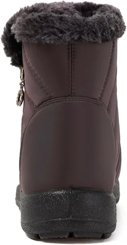 Miniatura 4 de Botas de nieve de invierno con forro de piel cálida para mujer, impermeables, botines al aire libre, zapatos cómodos para mujer