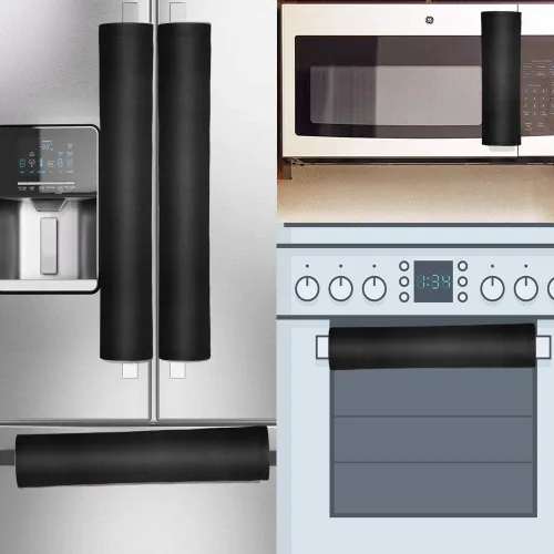 Miniatura 10 de OUGAR8 Fundas para Manijas de Puerta de Refrigerador, Mantén Tu Electrodoméstico de Cocina Limpio de Manchas, Huellas Dactilares, Goteos y Manchas