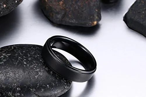 Miniatura 3 de Personalized Couple Rings for him Her,Custom Engrave Name Stainless SteelTungsten His and Her Matching Promise Wedding Ring Set for Men Women bf gf