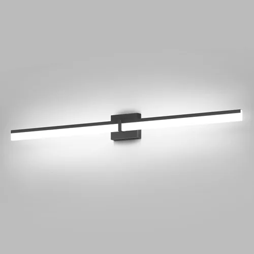 Miniatura 12 de Tipace Lámparas de baño negras de 24 pulgadas, luces LED modernas sobre espejo (luz blanca, 6000 K)