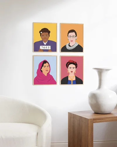 Miniatura 4 de HAUS AND HUES Juego de 4 pósteres inspiradores feministas para habitación de adolescentes y niñas, impresiones artísticas y decoración para mujeres