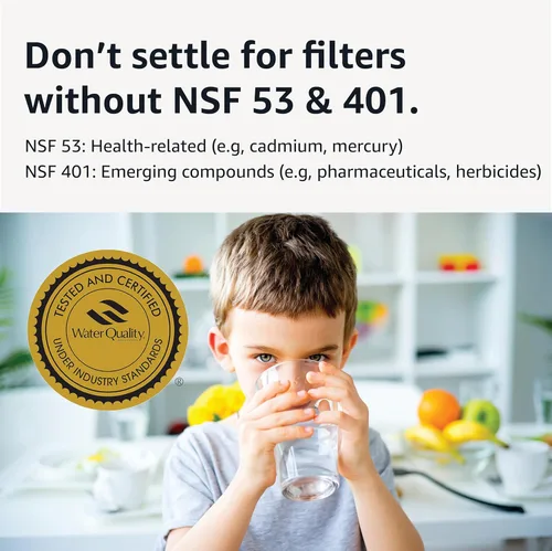 Miniatura 4 de Amazon Basics Filtros de agua de repuesto mejorados para jarras de agua, sin BPA, certificados WQA y NSF, compatibles con jarras de agua Brita