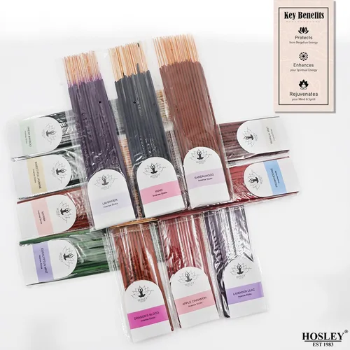 Miniatura 4 de Hosley Aromaterapia Paquete de 480 varillas de incienso lavanda, eucalipto, menta, sándalo, guisante dulce, jazmín, niebla tropical, manzana