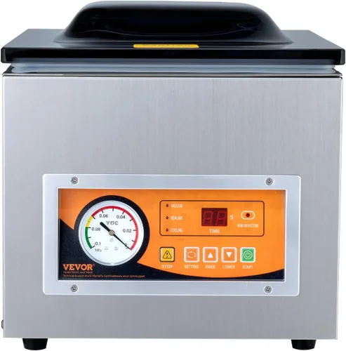 Miniatura 9 de VEVOR Sellador al vacío de cámara, potencia de sellado de 260 W, máquina de envasado al vacío para alimentos húmedos, carnes, adobos y más