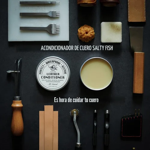 Miniatura 8 de SALTY FISH Acondicionador y Limpiador de Cuero Totalmente Natural,Hecho con Aceite de Visón y Cera de Abejas,Protege, Suaviza y Hace Impermeable