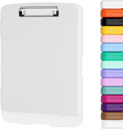 Miniatura 23 de Piasoenc Portapapeles con almacenamiento, caja de organización de 8.5 x 11 pulgadas con soporte para bolígrafo y carpeta de papel legal A4, folio