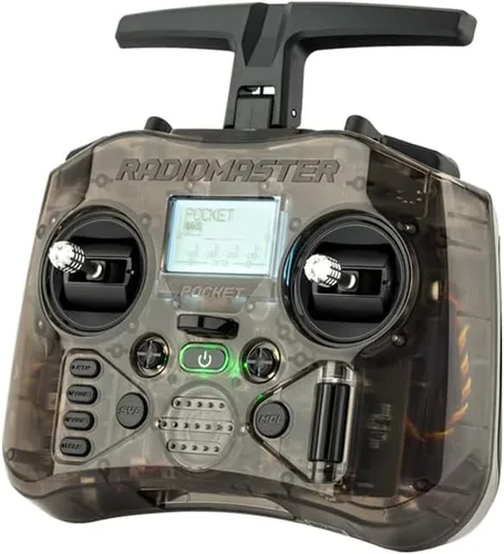 Miniatura 3 de Control remoto portátil de bolsillo RadioMaster Hall Gimbal EdgeTX con luz LED incorporada Modo 2 (Carbón, ELRS)