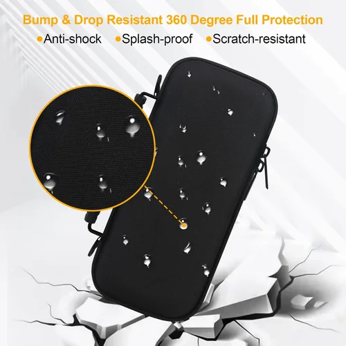 Miniatura 4 de BOVKE Funda de transporte para Bushnell Wingman 2/Bushnell Wingman Golf GPS Bluetooth altavoz, bolsillo de malla adicional para cables de carga