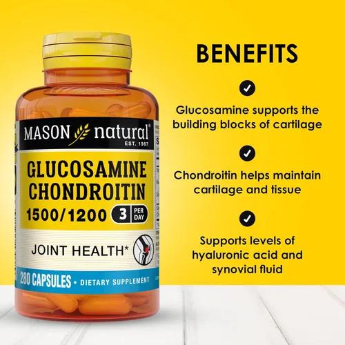 Miniatura 2 de MASON NATURAL Glucosamina condroitina 1500/1200 con vitamina C, apoya la salud de las articulaciones para una flexibilidad y movilidad normales*