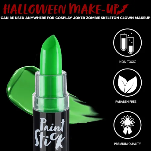 Miniatura 4 de Spooktacular Creations Pintura facial y corporal de Halloween para adultos, base de payaso SFX, maquillaje en crema para festivales deportivos