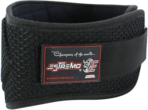 Miniatura 2 de ESTREMO Cinturón de gimnasio de neopreno para levantamiento de pesas, 6 pulgadas, para ejercicios de entrenamiento, sentadillas, lumbar
