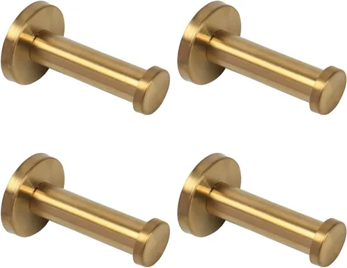 Miniatura 31 de Ganchos para toallas de baño, paquete de 6 ganchos redondos para abrigos, gancho resistente para bata montado en la pared, colgador de ropa Cromo