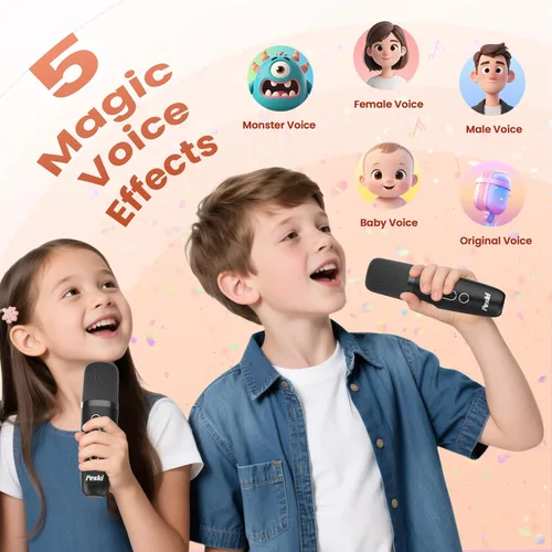 Miniatura 7 de Mini máquina de karaoke para niños y adultos, 2026, los mejores regalos de cumpleaños para niñas y niños de 3, 4, 5, 6, 7, 8 años, juguetes