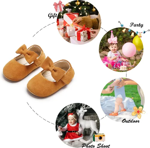 Miniatura 37 de Felix & Flora Zapatos de bebé de suela suave - Zapatos de bebé para caminar, mocasines, suela de goma, zapatos de cuna