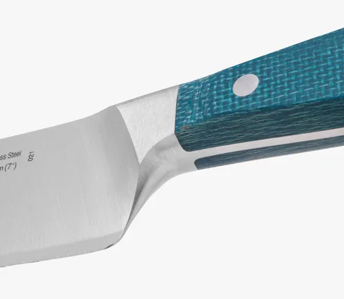 Miniatura 2 de Arcos Cuchillo Santoku Forjado Acero Inoxidable 7 Pulgadas. Mango Micarta y Borde Especial Seda y Hoja Plateada 7.480 in. Impresiona y Sorprende