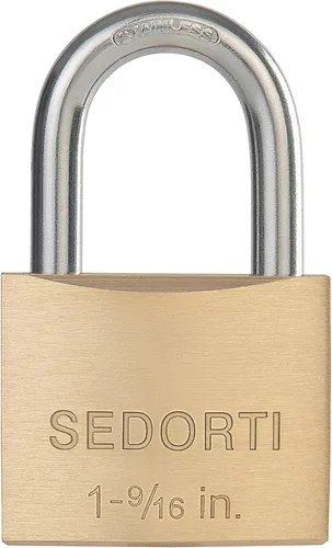 Miniatura 6 de SEDORTI Candado resistente a la intemperie con grillete corto de acero inoxidable 304 y cuerpo de latón macizo, 1-9/16 pulgadas de ancho, 12