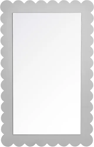 Miniatura 8 de Modway Emmeline Espejo de pared rectangular festoneado en gris claro