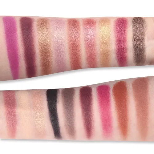 Miniatura 5 de UCANBE Paleta de maquillaje profesional de sombra de ojos de 18 colores, alta pigmentación, 10 mate + 7 brillantes + 1 purpurina metálica, POLVO