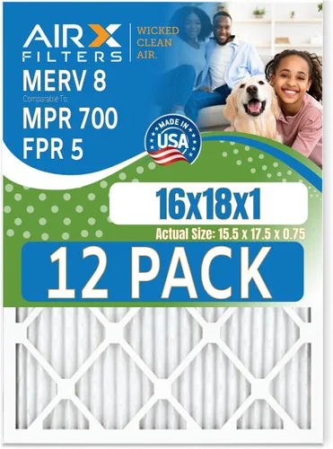 Miniatura 35 de Filtro de aire de 10 x 10 x 1 pulgadas con clasificación MERV 8, paquete de 12 filtros de horno comparables a MPR 700 y FPR 5, fabricado en Estados