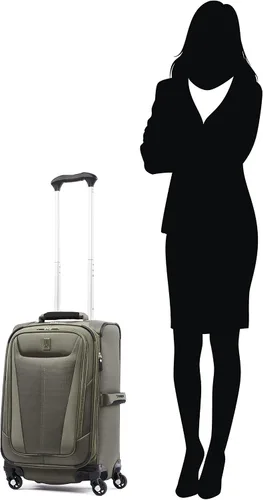 Miniatura 212 de Travelpro Maxlite 5 - Juego de 2 piezas de equipaje de mano de tela, expandibles con 4 ruedas giratorias, bolso blando para debajo del asiento, Negro