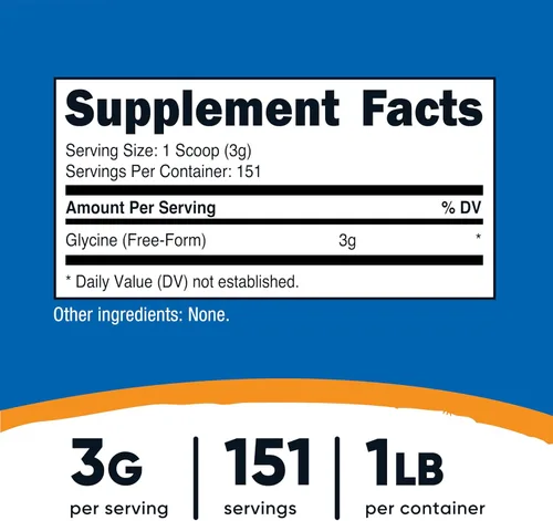 Miniatura 2 de Nutricost - Glicina en polvo 1 lb - Sin OMG, sin gluten
