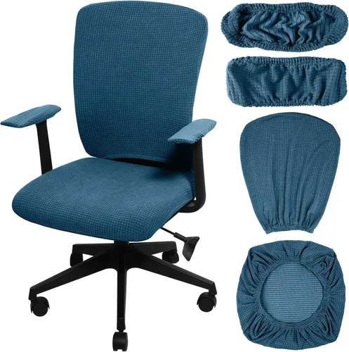 Miniatura 10 de Tallew Juego de 4 Fundas para Silla de Oficina Fundas Universales para Computadora Fundas Elásticas para Silla de Oficina Fundas para Respaldo