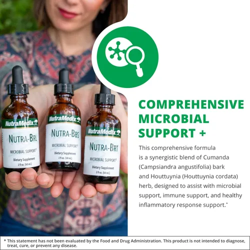 Miniatura 3 de Nutramedix Nutra BRT - Suplemento herbario líquido para la salud intestinal y el apoyo inmunológico - Corteza de cumanda y hoja de houttuynia