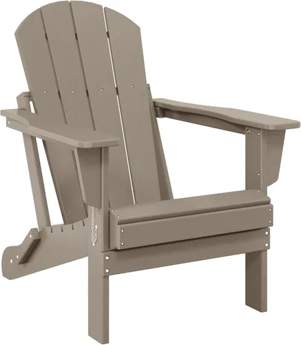 Miniatura 49 de HDPE Laguna Silla Adirondack plegable de polietileno (juego de 2), teca