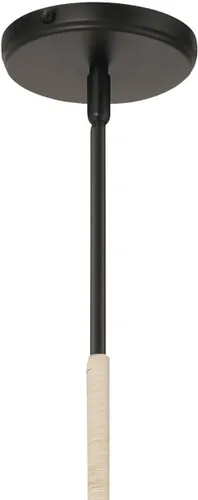 Miniatura 8 de Minka Lavery Modjeska 3546-66A Lámpara colgante de ratán natural, 4 luces 240 vatios totales, 13 pulgadas de alto x 24 pulgadas de ancho, carbón