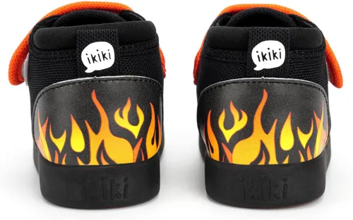 Miniatura 5 de ikiki Zapatillas deportivas para niños pequeños y niños pequeños. Tenis de ajuste espacioso. Nota no chirriantes, puntera y talón de cuero vegano