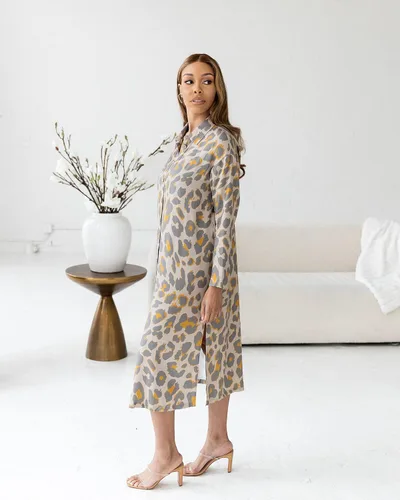 Miniatura 5 de The Drop Vestido con estampado de guepardo crema irlandés para mujer por victoriouslogan