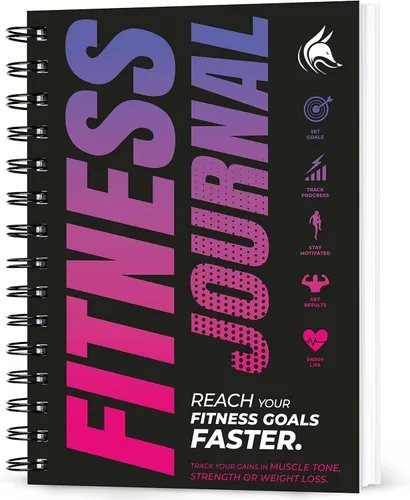 Clever Fox Diario de Fitness y Libro de Registro de Entrenamiento - Planificador Diario de Fitness, Diario de Entrenamiento para Hombres y Mujeres.