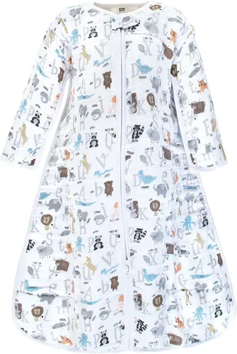 Miniatura 7 de Hudson Baby Saco de dormir unisex de muselina de manga larga para bebé, manta portátil, saco de dormir color fantasía (Modern Safari)
