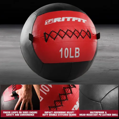 Miniatura 2 de RitFit Soft Medicine Ball/Wall Ball for Strength and Conditioning Workouts, Core Training