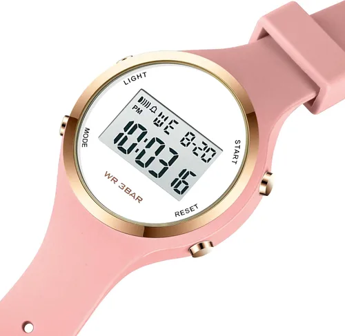 Miniatura 37 de Women LED Display Elecreonic Watch Fashion Chrono Alarm Digital Clock Woman Outdoor Sport Wirstwatch