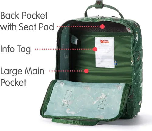 Miniatura 5 de Fjallraven Kanken Art Special Edition Mochila, fábula verde (GRNFAB976), talla única