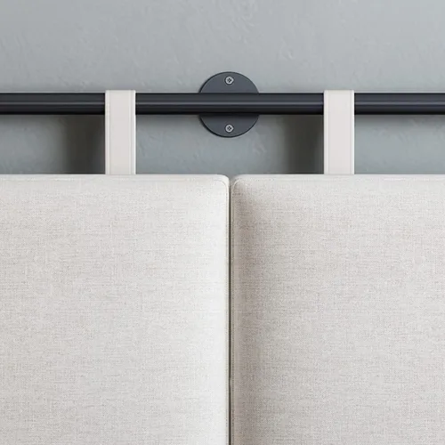 Miniatura 5 de Cabeceros para cama de tamaño Queen, cabecero montado en la pared con tapicería de lino fino y acolchado de botones, cabecera de altura ajustable