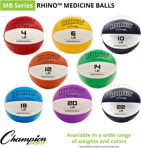 Miniatura 3 de Champion Sports Leather Medicine Balls – Durable Weighted Balls for Strength, Core & Conditioning Training
