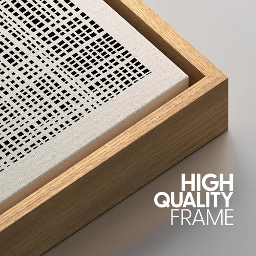 Miniatura 495 de SIGNWIN Lienzo enmarcado para pared, arte con pinceladas de flujo neutro en tonos beige abstractos, ilustraciones, arte moderno, decorativo