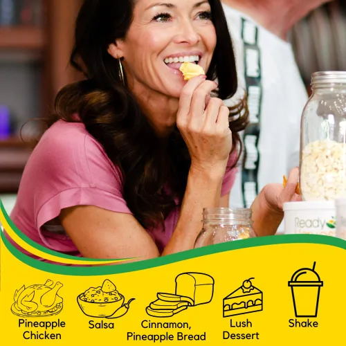 Miniatura 4 de Ready Harvest Alimentos liofilizados - Trozos de piña Almacenamiento de emergencia Alimentos integrales Lata #10 Vida útil de 30 años