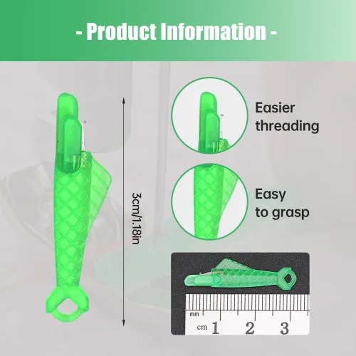 Miniatura 5 de Enhebrador automático de agujas de coser, tipo pescado, para coser a mano, herramientas de enhebrador de agujas para máquina de coser, suministros