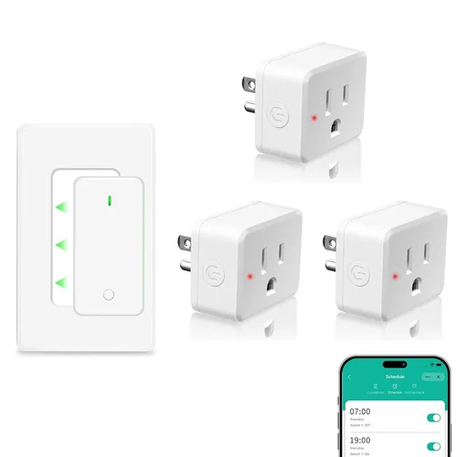 Miniatura 53 de NineLeaf Interruptor de salida remoto inalámbrico, interruptor de lámpara remoto, interruptor decorativo de enchufe de luz de encendido y apagado