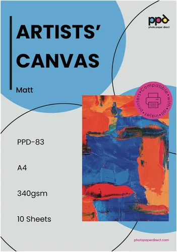 Miniatura 10 de PPD - Hojas de tela imprimibles, papel de lienzo para impresora de inyección de tinta, hojas de tela para impresora de fotos de 8.5 x 11", impresión