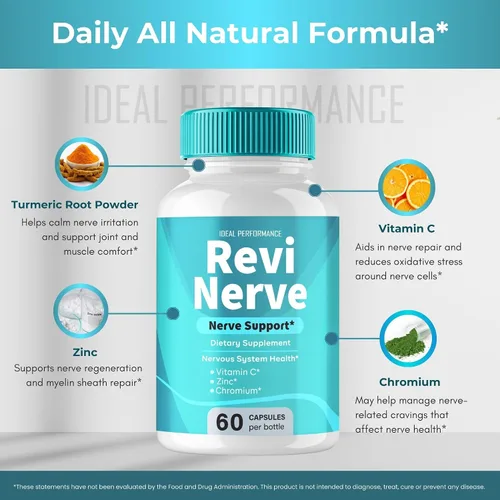 Miniatura 6 de Revi - Cápsulas nerviosas, píldoras oficiales de apoyo nervioso ReviNerve todos los ingredientes naturales, máxima fuerza, fórmula avanzada de salud