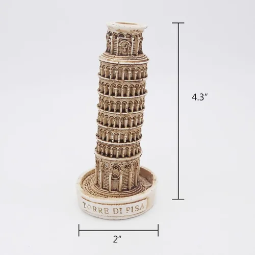 Miniatura 5 de Adorno de la Torre Inclinada de Pisa para Acuario de Peces, Decoración para Reptiles, Tortugas, Lagartos, Arañas, Acuarios, Terrarios, Construcción