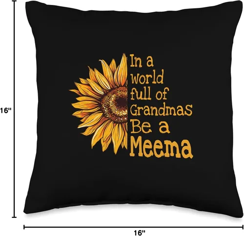 Miniatura 4 de Unique Christmas Birthday Mother's Day Gifts Shop In A World Meema Yiddish Grandma - Almohada de 16 x 16 pulgadas, multicolor