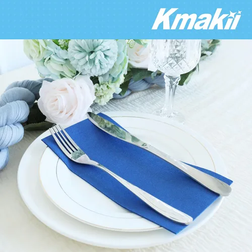 Miniatura 7 de KMAKII Paquete de 100 servilletas de papel de 2 capas de alta calidad, suaves, absorbentes, toallas desechables para bodas, fiestas, cenas y eventos