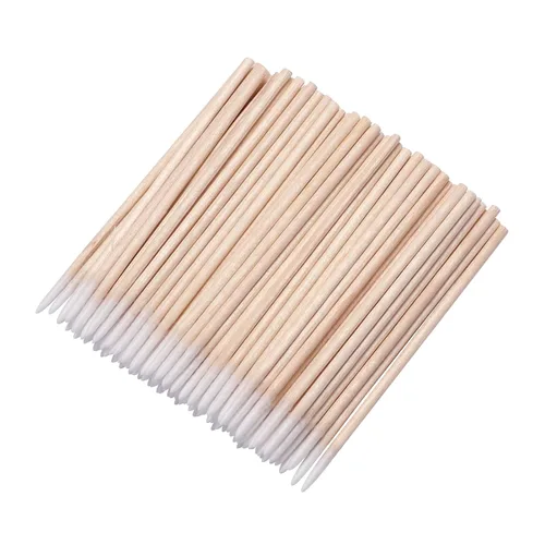 1200 Uds. Uñas de madera de algodón hisopo de limpieza de 2.8 in Microbrush pestañas Sticks Tip Ear Toothpick Maquillaje Palillos de cejas Pegamento