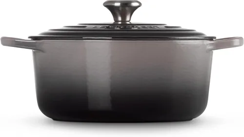 Miniatura 4 de Le Creuset Horno holandés redondo de hierro fundido esmaltado, 5.5 cuartos de galón, Ostión Ostra