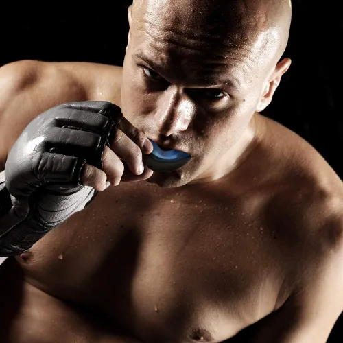 Miniatura 6 de Number-one Paquete de 2 protectores bucales suaves con correa, protector bucal deportivo profesional para boxeo, jujitsu, artes marciales mixtas